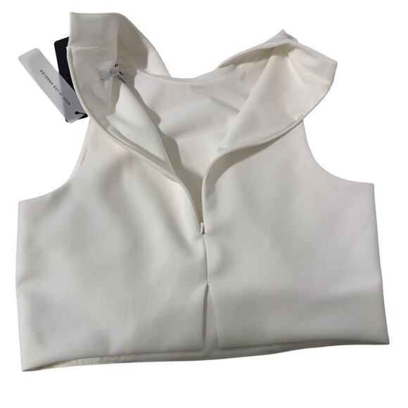 Black Halo Porcelain Juma Suit Top Only Sleeveless Cropped Mock Neck (8) - Picture 11 of 16